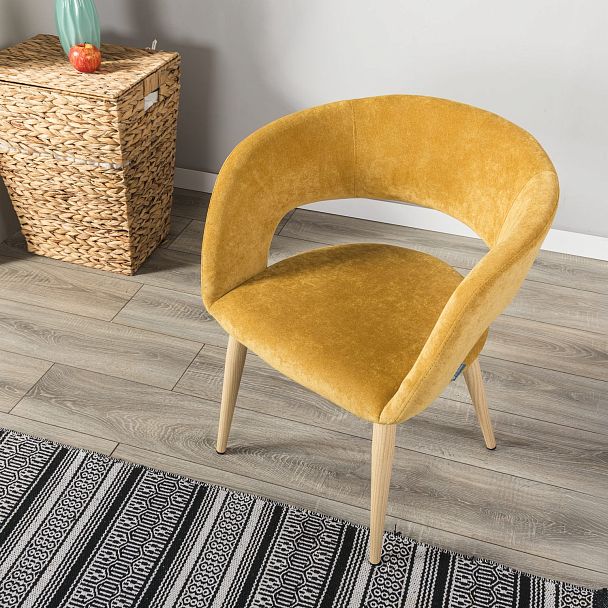 Кресло Hugs желтый/нат.дуб - Вид 12