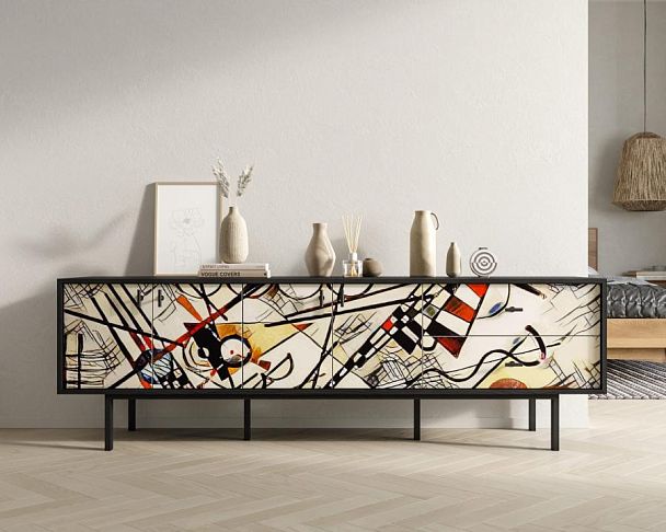 Комод с четырьмя дверками и двумя ящиками Emerson by Kandinsky арт EM04/Print_01 - Вид 4