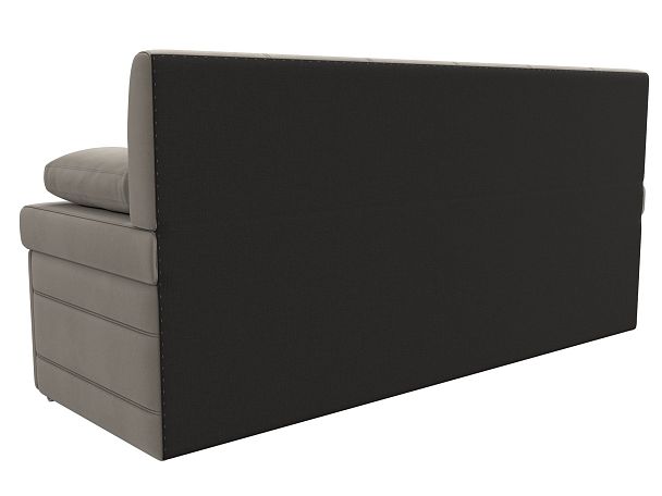 Кухонный прямой диван Лео (полностью микровельвет бежевый) - Вид 6