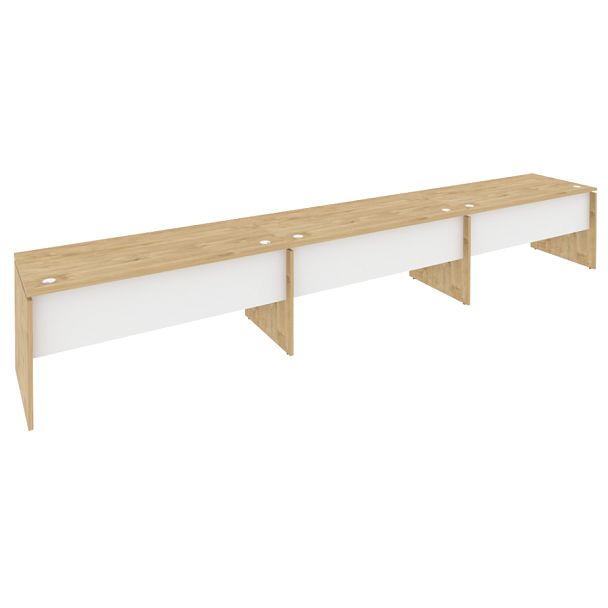 Onix Рабочая станция O.RS-3.4.7 Тиквуд светлый/Белый бриллиант 4740*720*750 - Вид 1