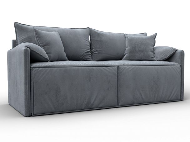 Диван прямой модульный Лига-106 Велюр серый - Вид 1