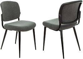 Стул для дома Бюрократ CH-K8_2 комплект 2шт серый Alfa 44 металл черный на ножках (CH-K8_1/GREY_2) - Фото предпросмотра