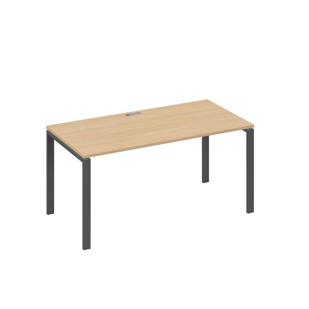 Стол письменный на металлокаркасе UNO A4 А4 Б1 025 БП натуральный дуб / металлокаркас антрацит - Вид 1