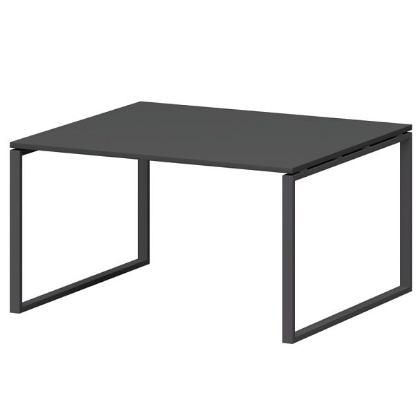 Стол переговорный на металлокаркасе СМСП-О-12.123.Пр25 Графит/Антрацит 1200x1236x750 Смарт - Вид 1