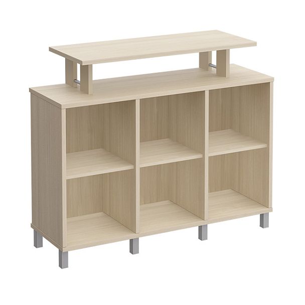 Стеллаж низкий с надстройкой "Борн" В 801-411 дуб шамони - Вид 1