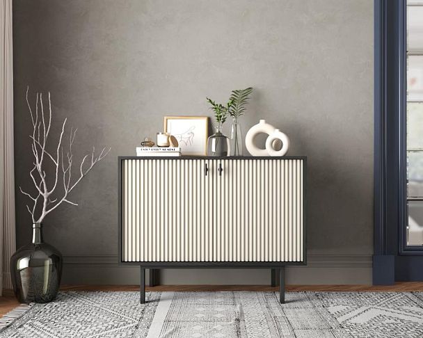 Комод с двумя дверками Emerson арт EM02/milky/L - Вид 5