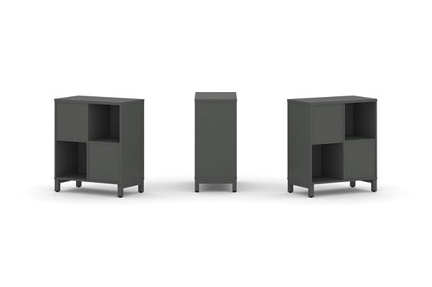 Стайл Проджект Набор стеллажа 2-х сторон., 2 яр. SN.NSD-221 Антрацит/Металл Антрацит 754*400*881 - Вид 1