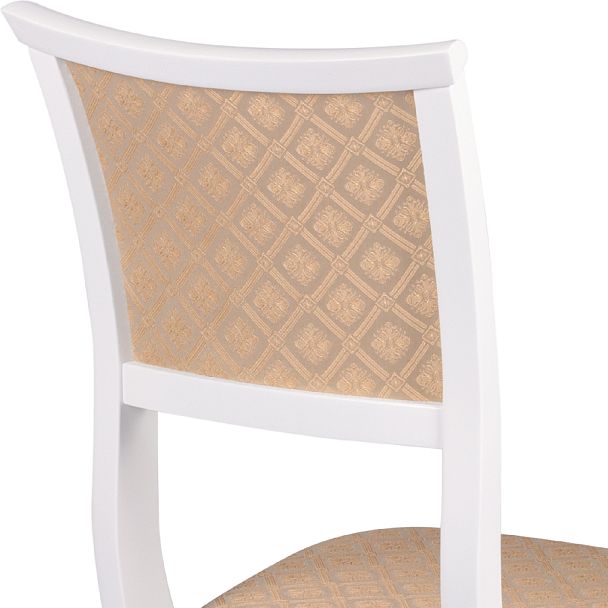Комплект деревянных стульев с мягким сиденьем Камир Белый/Бежевый жаккард, 3 шт. - Вид 9