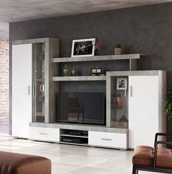 "Инстайл" ЦС-02 бетон/белый - Вид 3