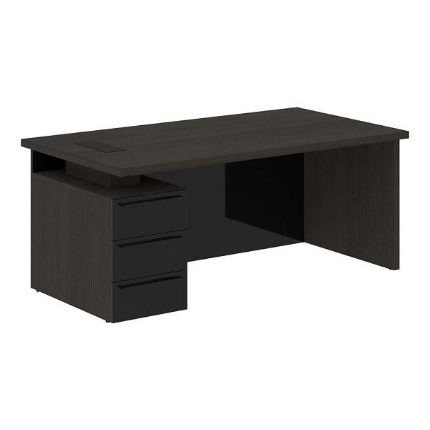 Стол письменный СП-064-25-25(L) Дуб Мореный/Черный глянец 1800х900х750 KANON - Вид 1