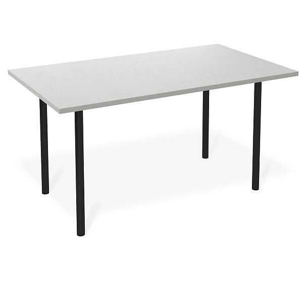 Стол Sheffilton SHT-TU66/TT 140/80 ЛДСП черный/серебристый матовый - Вид 2