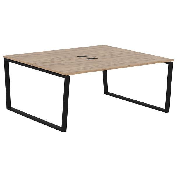 Стол 2-х местный EVWST 1716 Дуб Денвер светлый/Черный 1760х1606х750 EDIS - Вид 1