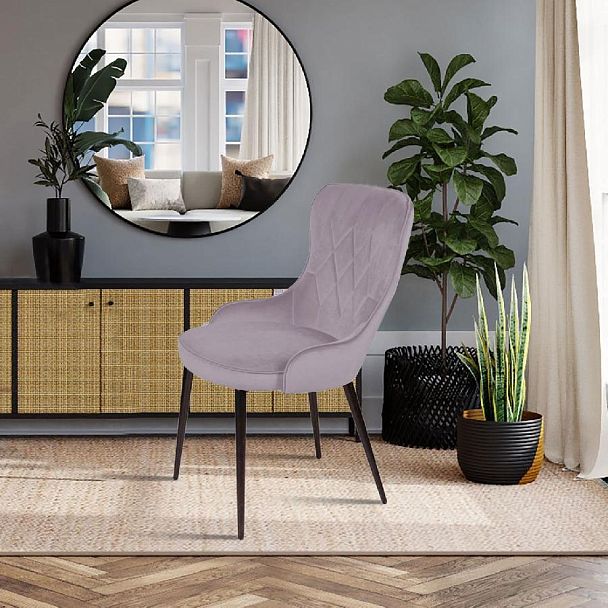 Стул Leonardo, бархат светло-серый 26 - Вид 4