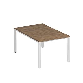 Рабочая станция на металлокаркасе КФ (2х100) Комфорт КФ К.Б1 1143 ШТ дуб шамони темный / белый - Фото предпросмотра