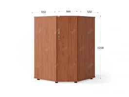 UNITY PШ-80Г ОРЕХ ИТАЛЬЯНСКИЙ Угловой шкаф закрытый 800х800х1208 - Фото предпросмотра