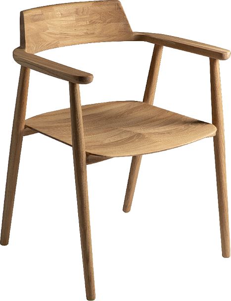 Кресло деревянное из массива дуба Сэн Дуб натуральный - Вид 3