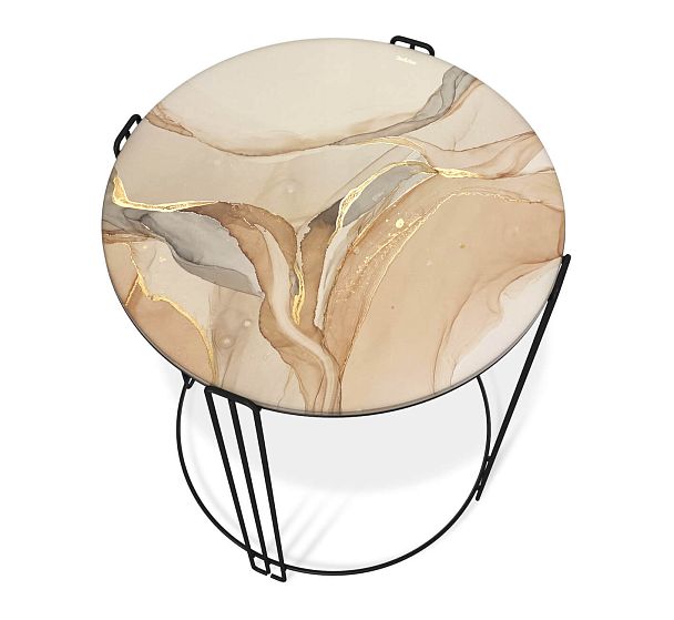 Столик журнальный Sheffilton SHT-CT53 дымчатый топаз/черный муар - Вид 3