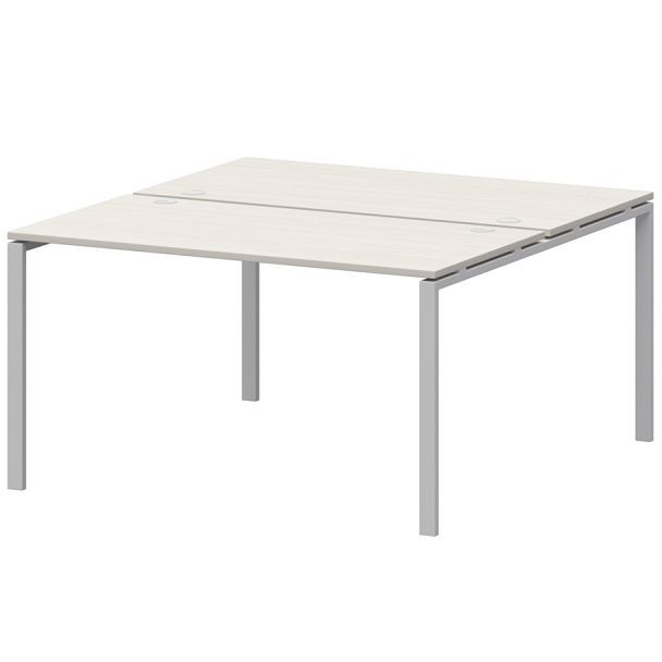 Бенч двойной на 2 рабочих места АМБ-004 Ясень шимо/Белый 1600x1496x760 Арго-М - Вид 1