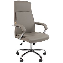 Кресло CHAIRMAN CH425, экокожа, серый - Фото предпросмотра