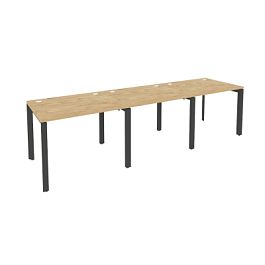 Onix Рабочая станция на П-образном м/к O.MP-RS-3.1.8 Тиквуд светлый/Антрацит металл 2940*800*750 - Фото предпросмотра