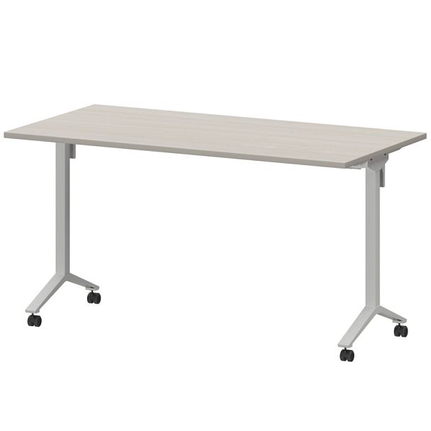 Стол мобильный складной МБ22-140.70 Ясень шимо/Белый 1400x700x750 Моби - Вид 1