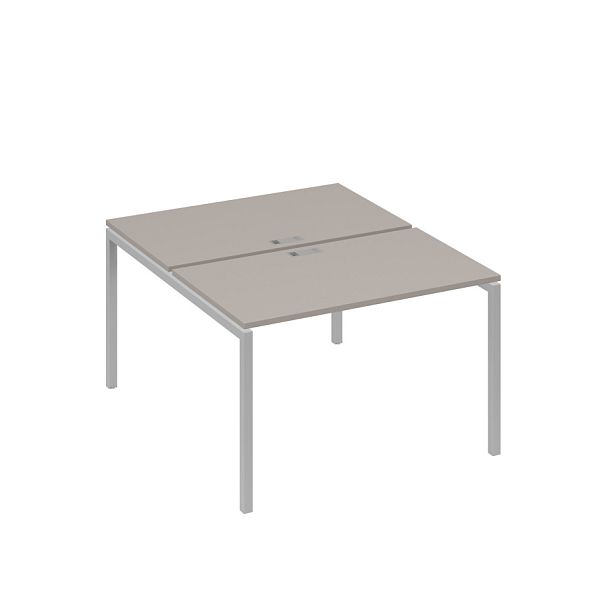 Рабочая станция на металлокаркасе DUE (2х120) A4 А4 С2 173 БП мокко премиум / металлокаркас серый - Вид 1