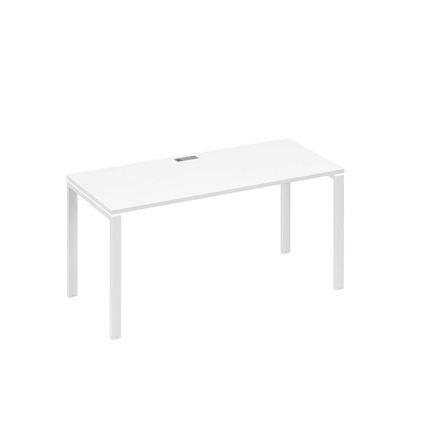 Стол письменный на металлокаркасе UNO A4 А4 Б1 015 БП белый премиум / металлокаркас белый - Вид 1