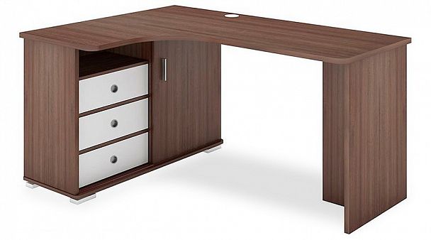 Стол письменный Домино СР-165С Белый/Шамони левый - Вид 1