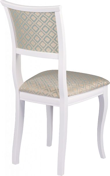 Комплект деревянных стульев с мягким сиденьем Камир Белый/Бирюзовый жаккард, 2 шт. - Вид 4