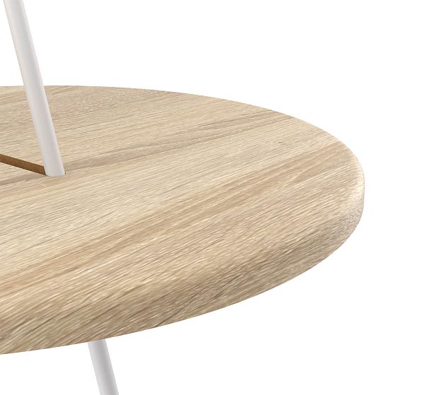 Столик журнальный Sheffilton SHT-CT36 белый муар/дуб сонома - Вид 4