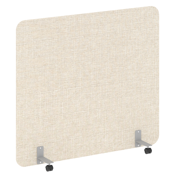 R-line soft Перегородка на металлических опорах, на роликах AP.R-160-140 Romeo 02/Серый металл 1600*18*1400 - Вид 1