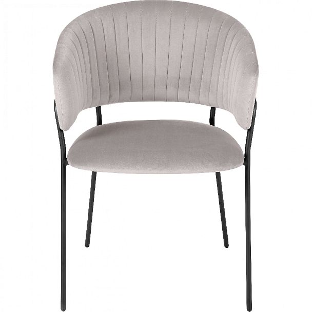 Стул кухонный Даксон светло-серый велюр/черный - Вид 2