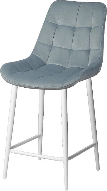 Полубарный поворотный стул Эйден, Confetti dusty blue/белый - Вид 2