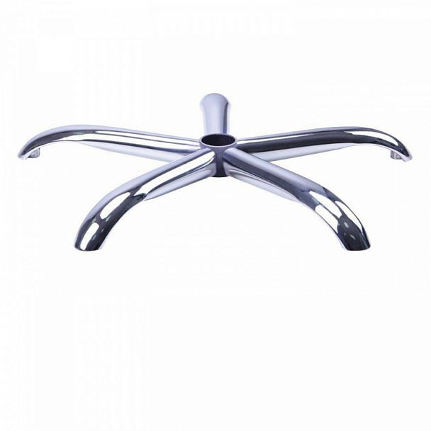 Пятилучие для кресла, нагрузка до 120 кг, диаметр 700 мм, NZ004, металлическое, хром - Вид 1