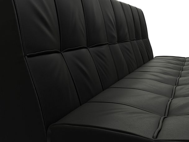 Диван прямой Винсент Экокожа черный - Вид 4