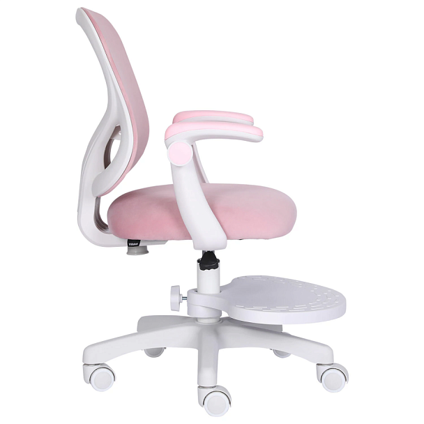 Кресло детское с подставкой для ног BRABIX "Sky MG-206", велюр, розовое, 533154 - Вид 5