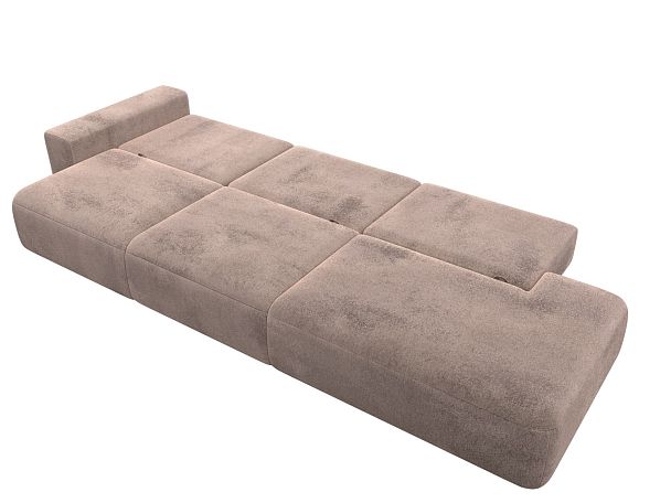 Диван прямой Лига-036 НПБ Модерн Лонг подлокотник слева Велюр бежевый - Вид 10