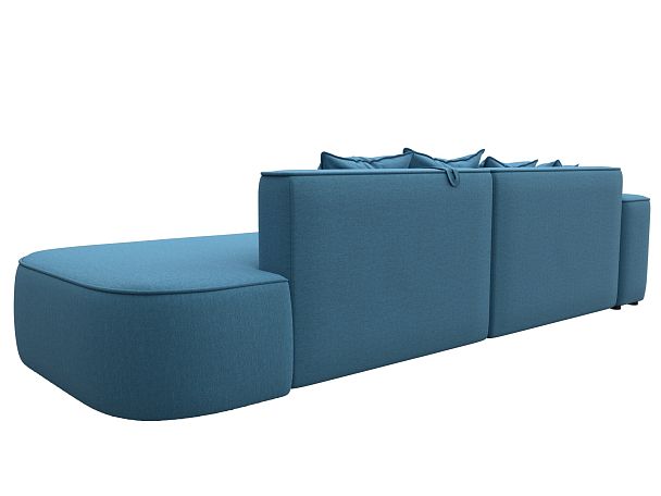 Диван угловой Лига-065 угол левый Рогожка голубой - Вид 6