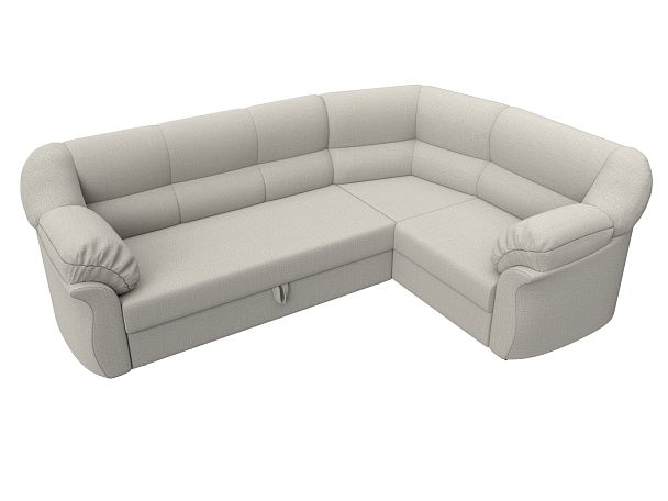 Диван угловой Карнелла правый угол Рогожка бежевый - Вид 5