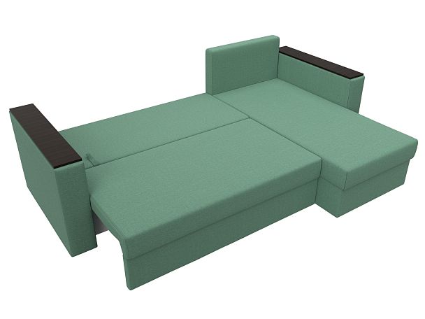 Диван угловой Атланта Лайт Б/С правый угол Рогожка зеленый - Вид 9