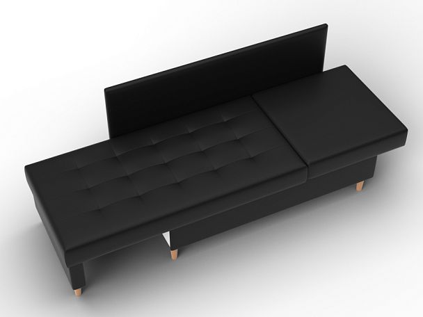 Кушетка Лига-098 Экокожа черный - Вид 8
