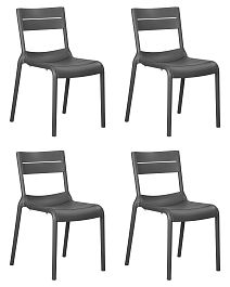 Набор 4 шт Стул обеденный DOBRIN TIM (темно-серый (GR-04)) - Фото предпросмотра