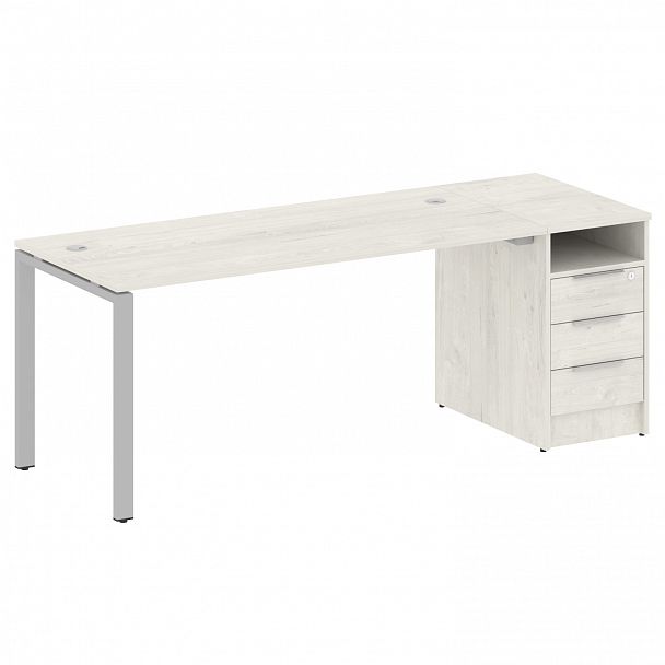 Рабочая станция "Metal System" БП.РС-СТП -1.4 дуб наварра/серый - Вид 1