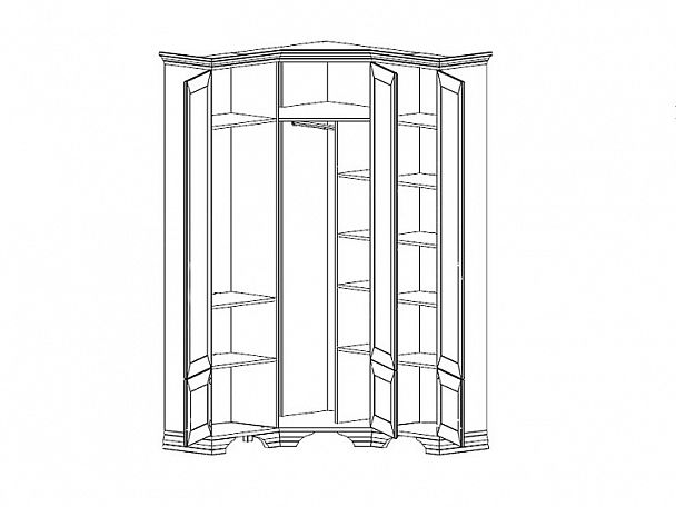 Шкаф платяной Кентаки S132-SZFN5D - Вид 3