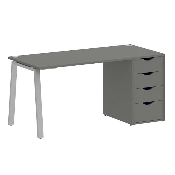 Home Office Стол письменный VR.SP-3-158.4.A Металлик/Серый металл 1580*720*750 - Вид 1