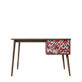 Стол рабочий Berber принт 2 с одной тумбой арт BB20/Print_02 - Фото предпросмотра