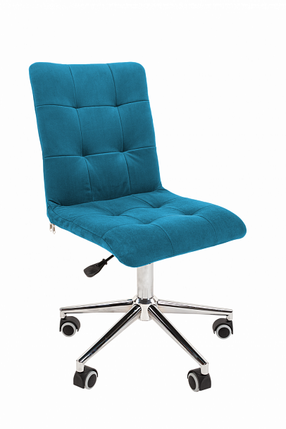Кресло CHAIRMAN 030, крестовина хром, ткань велюр, бирюзовый - Вид 1