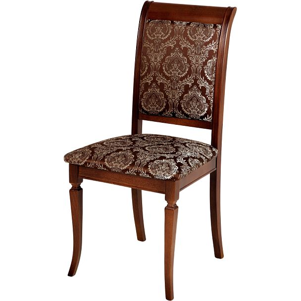 Комплект деревянных стульев с мягким сиденьем Бармс Античный орех/Темно-коричневый жаккард, 2 шт. - Вид 1