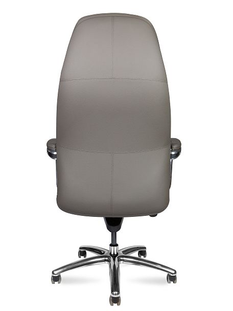 Кресло офисное / Porsche / темно-серая  кожа/ алюминий крестовина - Вид 3