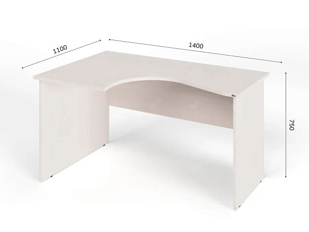 ЛАЙТ / LIGHT RLG005-14x11L Угловой стол 140x100x75 Дуб Молочный - Вид 3